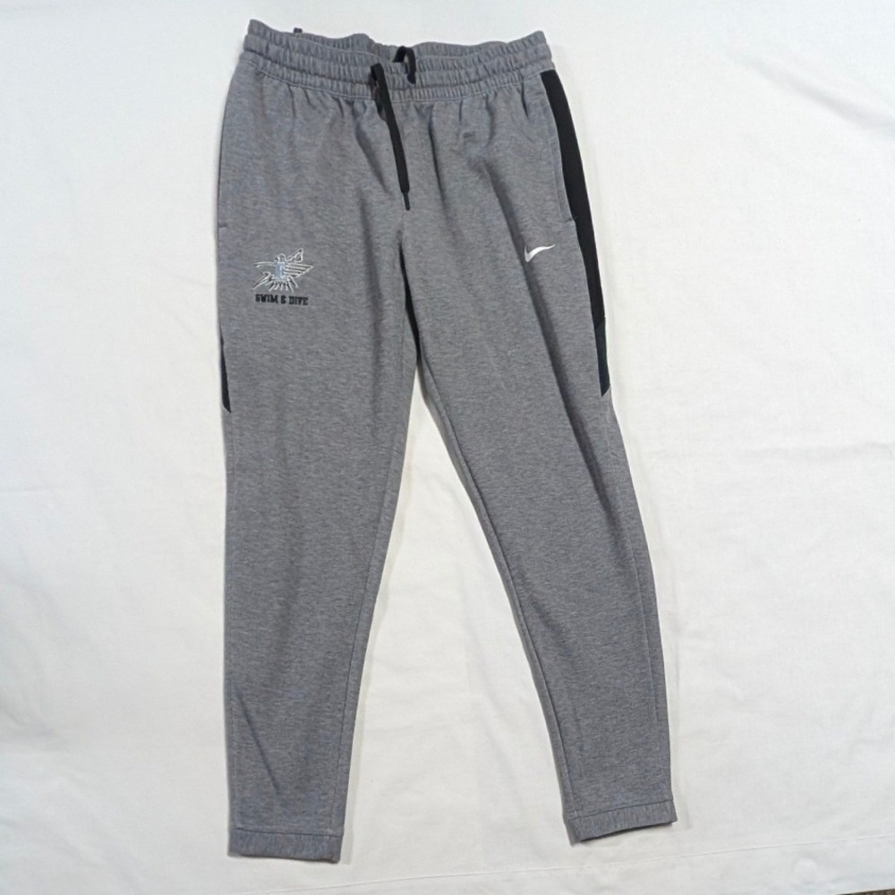 Nike Dri-FIT Mens Gray Swim & Dive Graphic Jogger Sweatpants Size Large